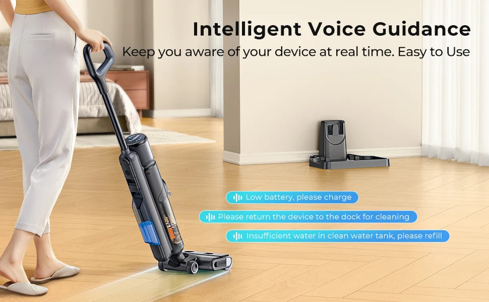 Aspirateur Laveur Laresar M3 Sec et Humide Auto-Nettoyant 13000Pa - Écran LED Intelligent
