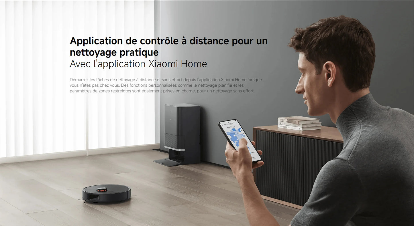 Aspirateur robot Xiaomi X20 Max 8000 Pa - Station all-in-one avec lavage automatique et navigation intelligente

