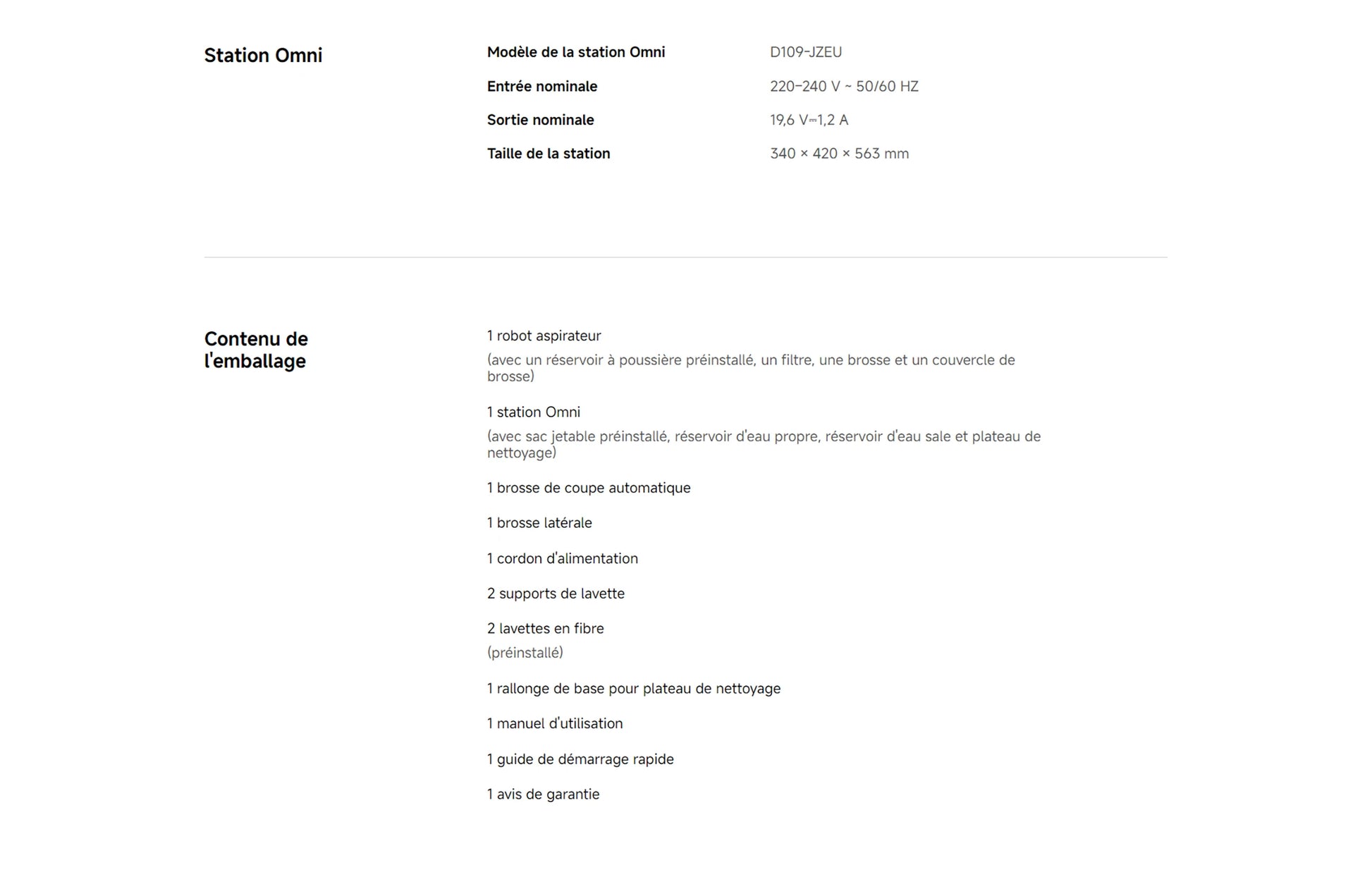 Aspirateur robot Xiaomi X20 Max 8000 Pa - Station all-in-one avec lavage automatique et navigation intelligente
