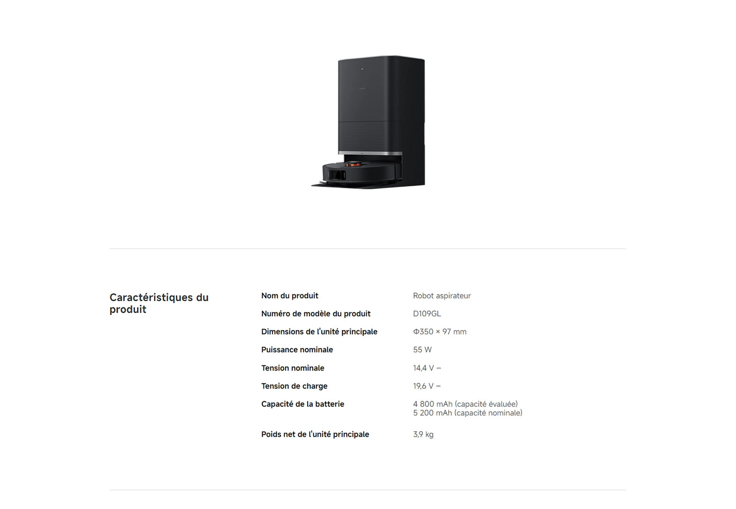 Aspirateur robot Xiaomi X20 Max 8000 Pa - Station all-in-one avec lavage automatique et navigation intelligente
