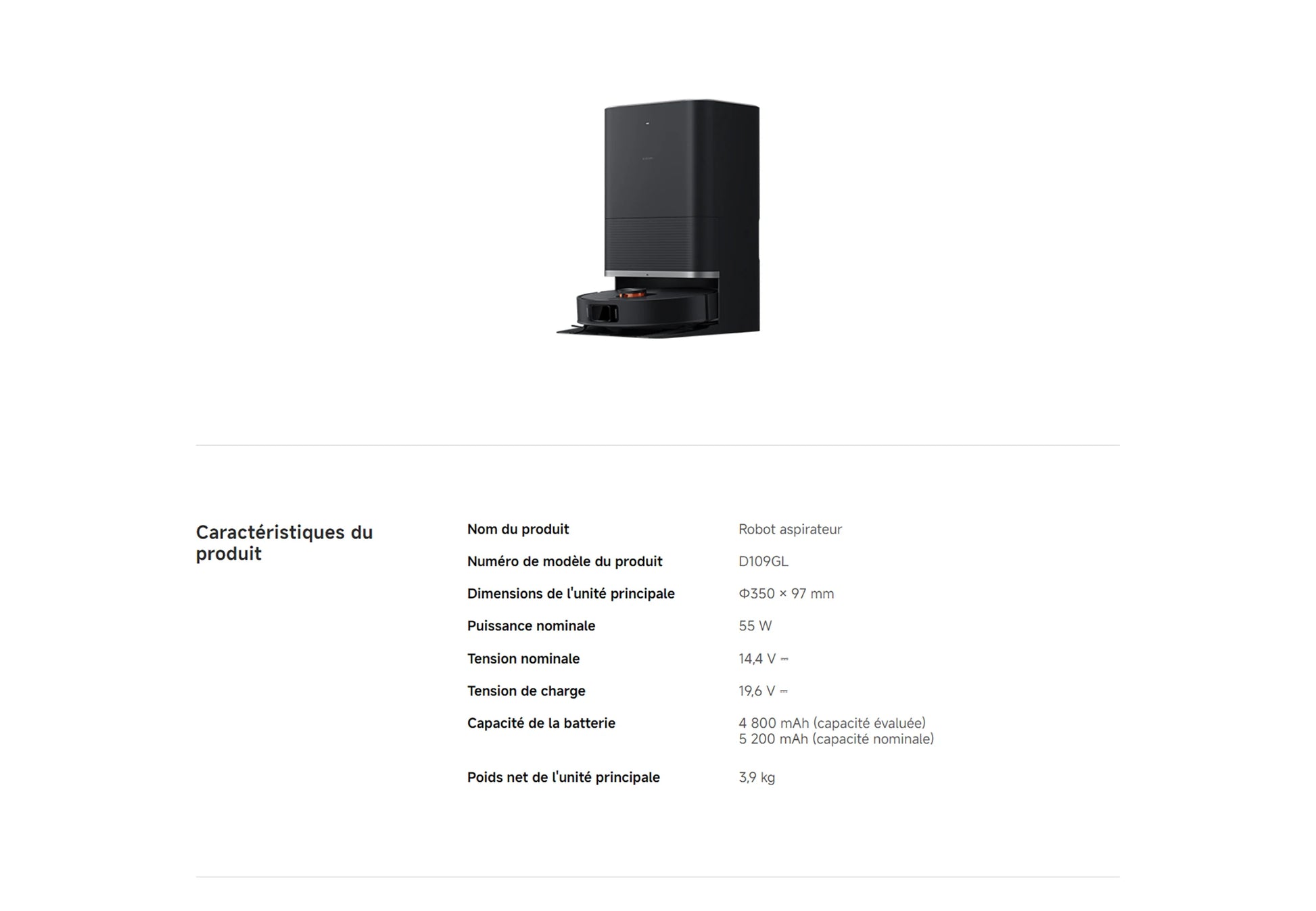 Aspirateur robot Xiaomi X20 Max 8000 Pa - Station all-in-one avec lavage automatique et navigation intelligente
