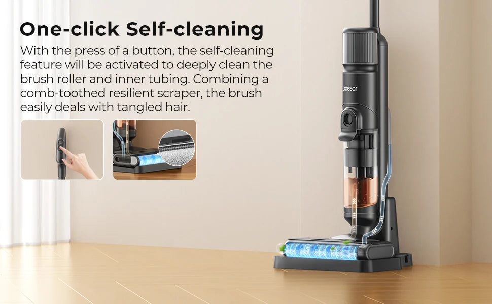 Aspirateur Laveur Laresar M3 Sec et Humide Auto-Nettoyant 13000Pa - Écran LED Intelligent
