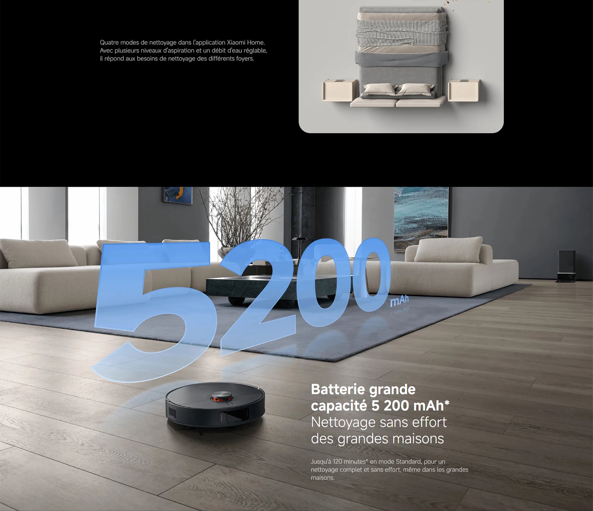 Aspirateur robot Xiaomi X20 Max 8000 Pa - Station all-in-one avec lavage automatique et navigation intelligente
