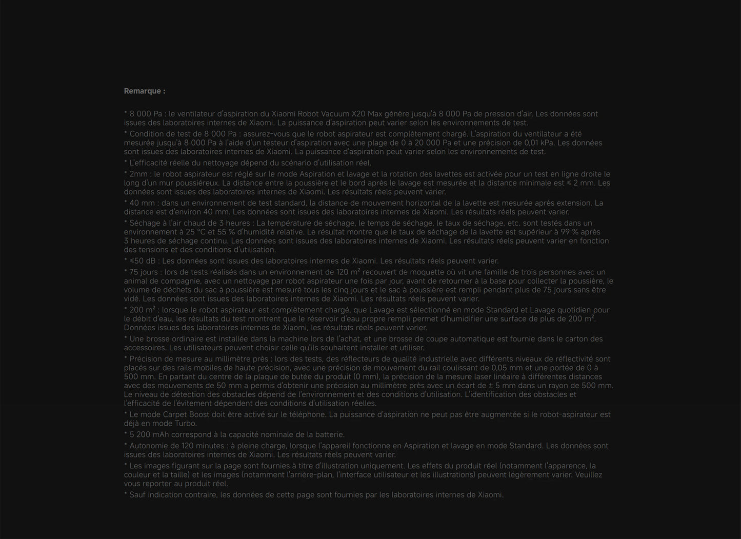 Aspirateur robot Xiaomi X20 Max 8000 Pa - Station all-in-one avec lavage automatique et navigation intelligente
