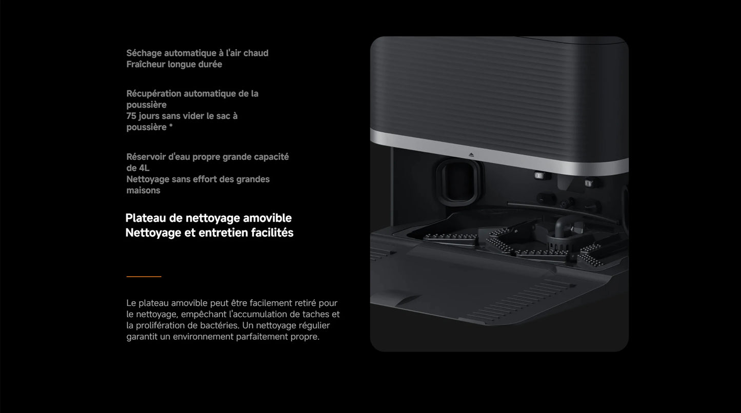 Aspirateur robot Xiaomi X20 Max 8000 Pa - Station all-in-one avec lavage automatique et navigation intelligente
