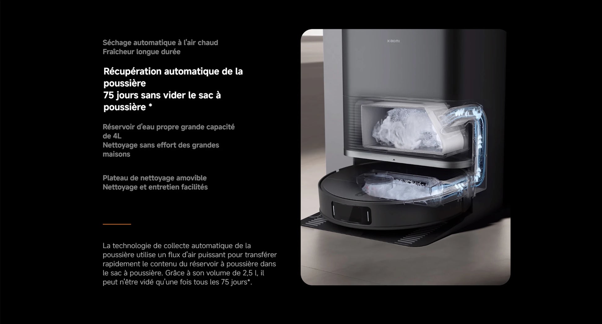 Aspirateur robot Xiaomi X20 Max 8000 Pa - Station all-in-one avec lavage automatique et navigation intelligente
