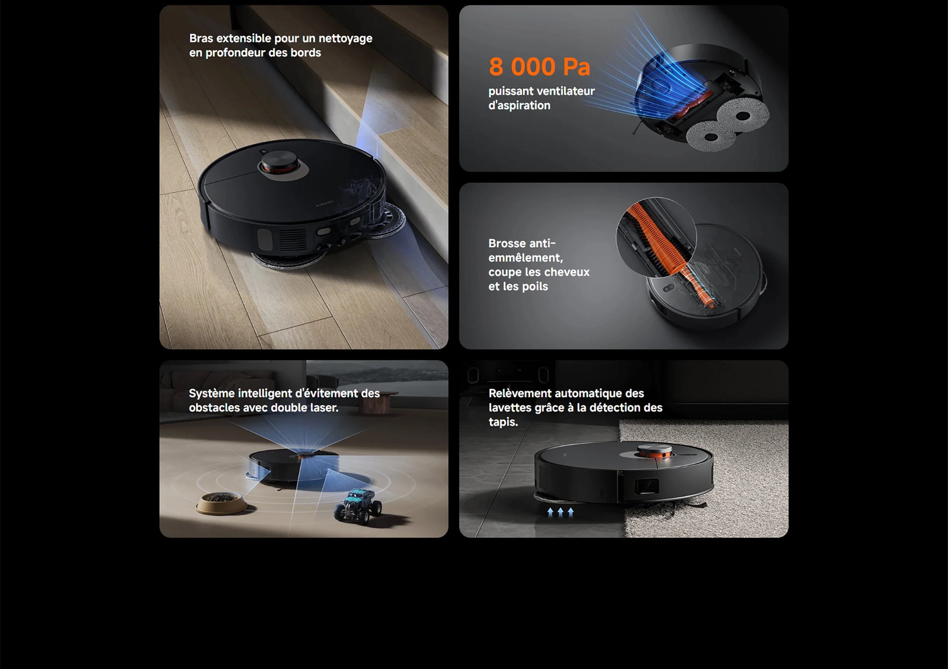 Aspirateur robot Xiaomi X20 Max 8000 Pa - Station all-in-one avec lavage automatique et navigation intelligente
